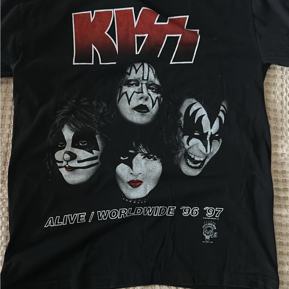 AUTHENTIC VINTAGE KISS 1996 Worldwide Tour black cotton t-shirt